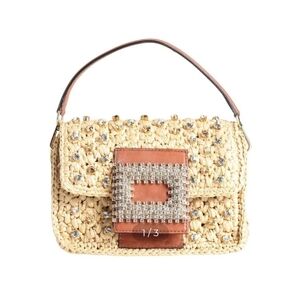 NWT Gedebe Mia Raffia Clutch Bag